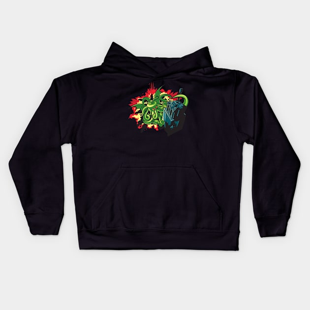 Brickthulhu Kids Hoodie by Blueswade